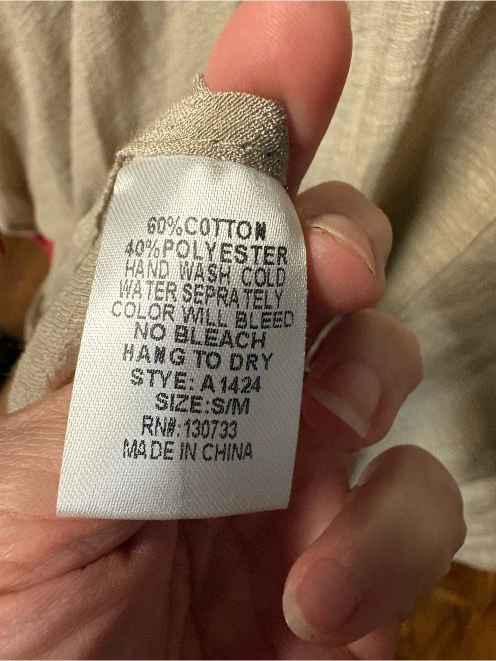 Umgee Neutral Taupe Layered V-Neck Tunic - Picture 4 of 4